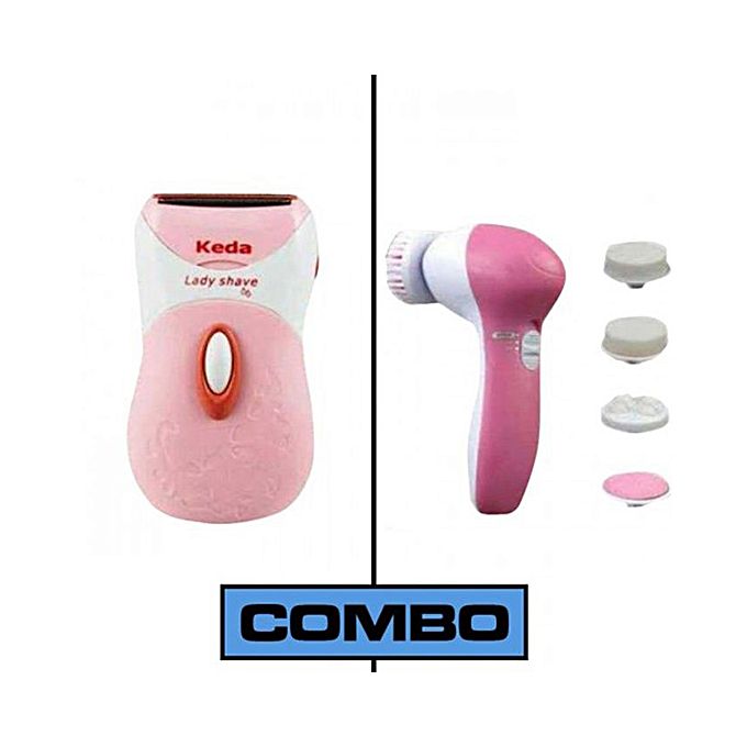 Combo Pack of Lady Shaver and 5 In 1 Beauty Messenger